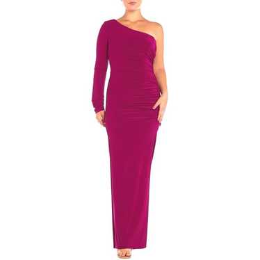 NWOT NIGHTWAY One-Shoulder Body-Con Gown DRESS SI… - image 1