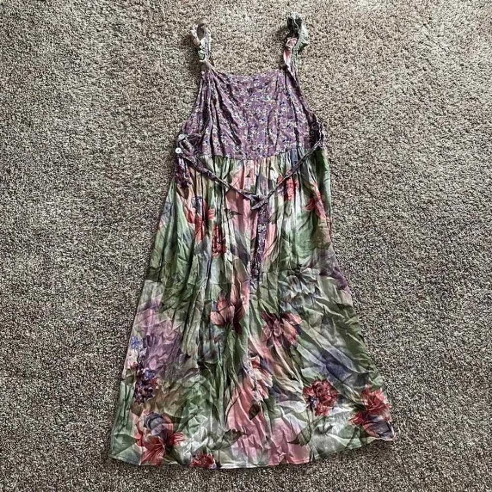 Women's fashion retro floral apron dress - image 2