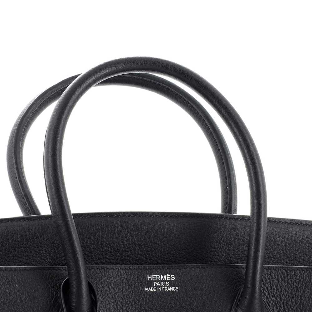 Hermes Birkin Handbag Noir Clemence with Palladiu… - image 9