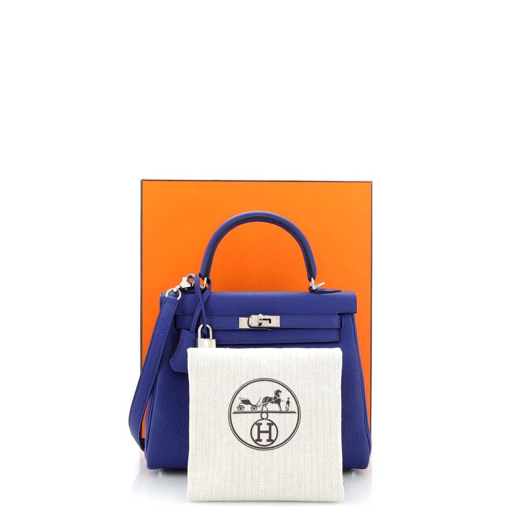 Hermes Kelly Handbag Bleu Royal Togo with Palladi… - image 2