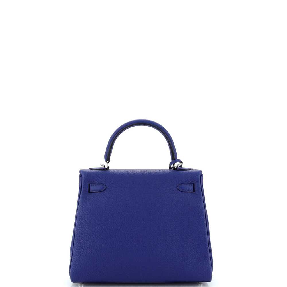 Hermes Kelly Handbag Bleu Royal Togo with Palladi… - image 4