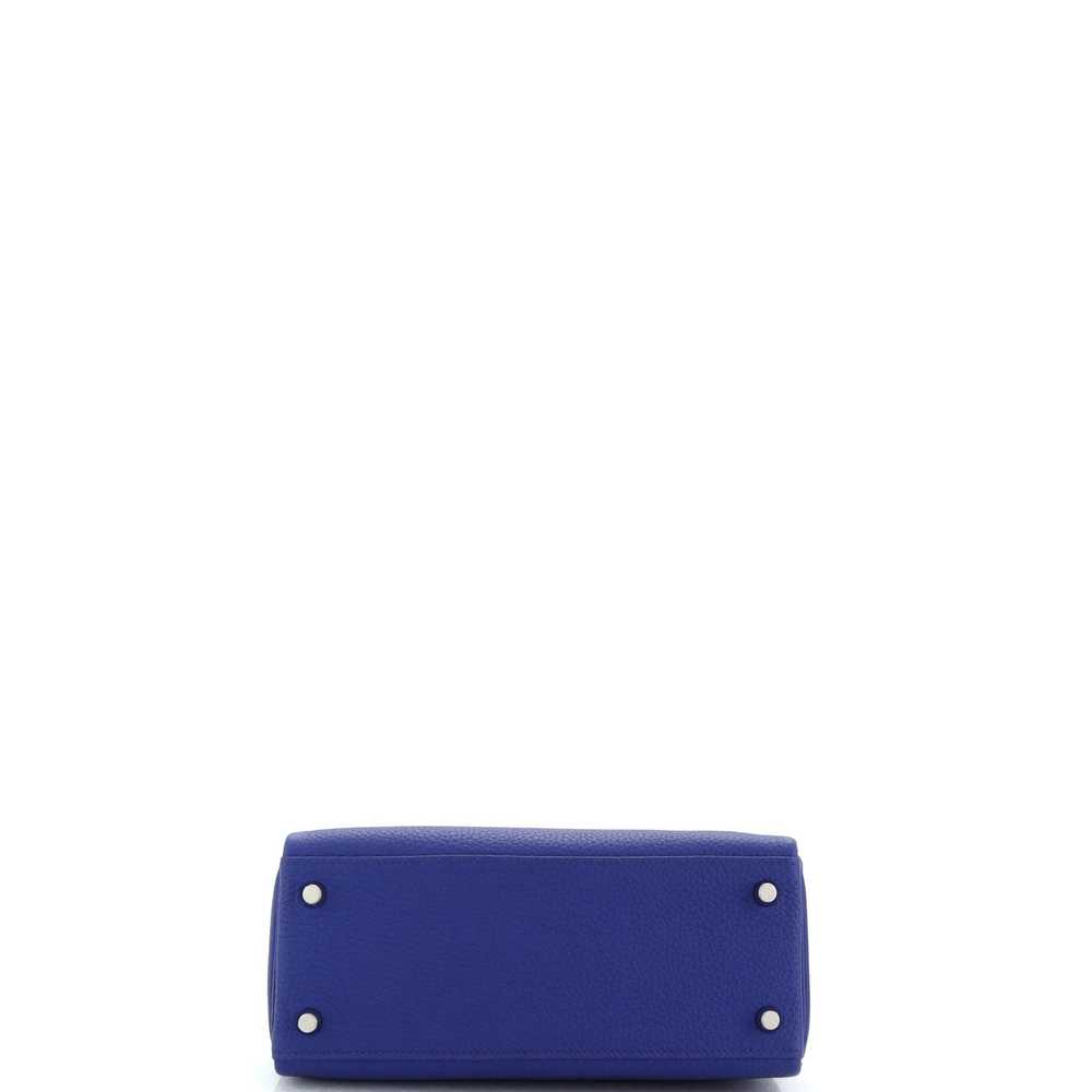 Hermes Kelly Handbag Bleu Royal Togo with Palladi… - image 5