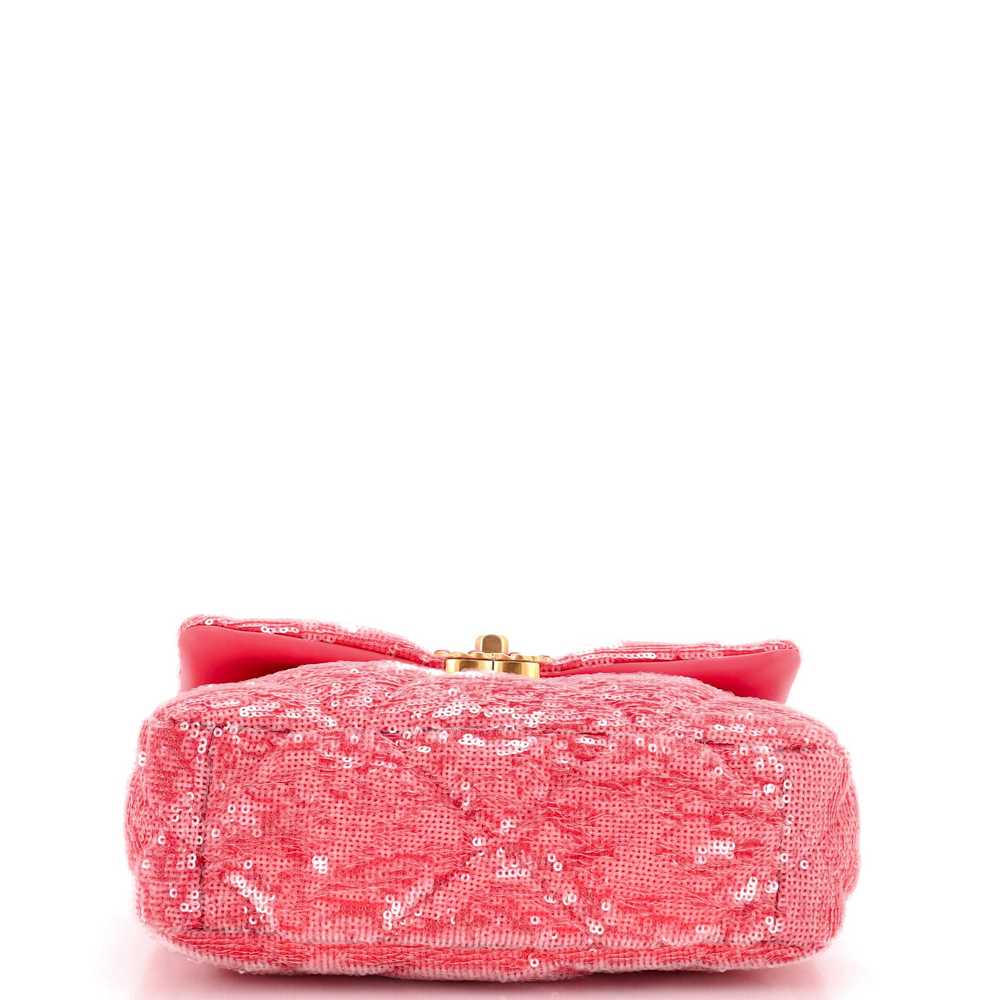 CHANEL 19 Flap Bag Quilted Sequins Medium - image 5