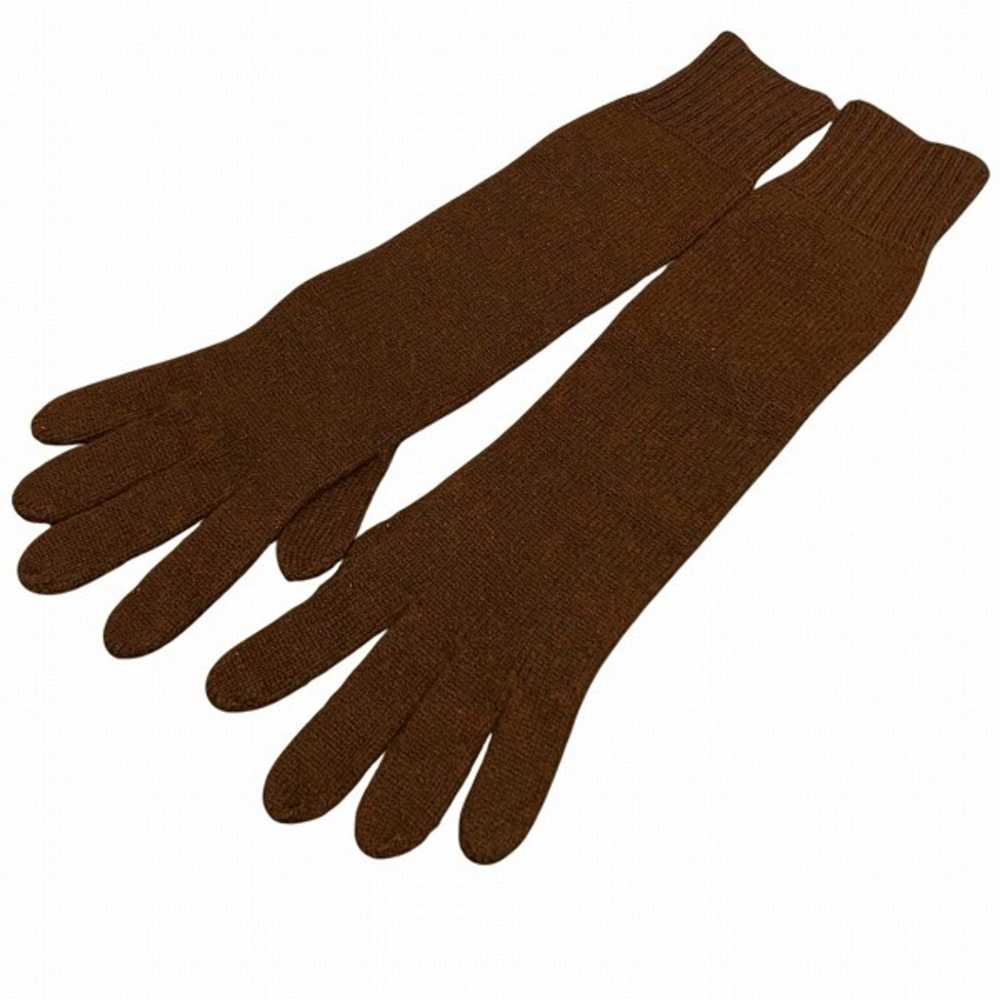 HERMES Long Gloves Brown Brand Accessories Ladies - image 1