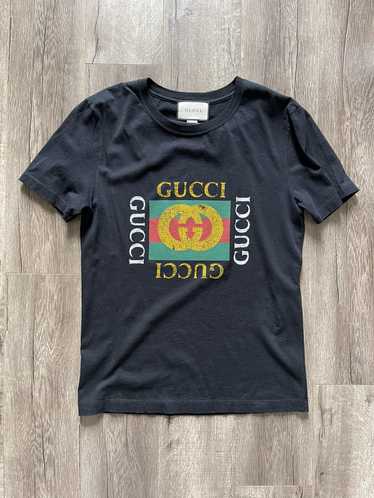 Gucci Gucci - vintage logo black t-shirt - image 1