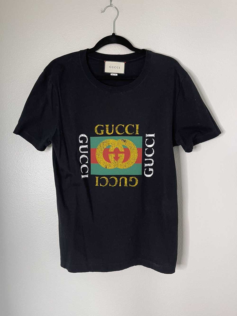 Gucci Gucci - vintage logo black t-shirt - image 3