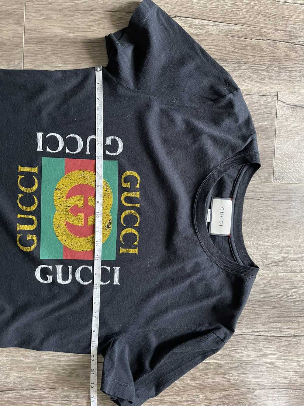 Gucci Gucci - vintage logo black t-shirt - image 6