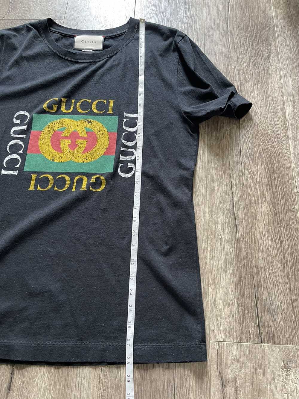 Gucci Gucci - vintage logo black t-shirt - image 7