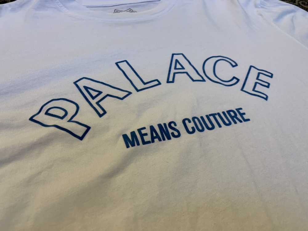 Palace Palace Means Couture Tee White/Blue Rare - image 2