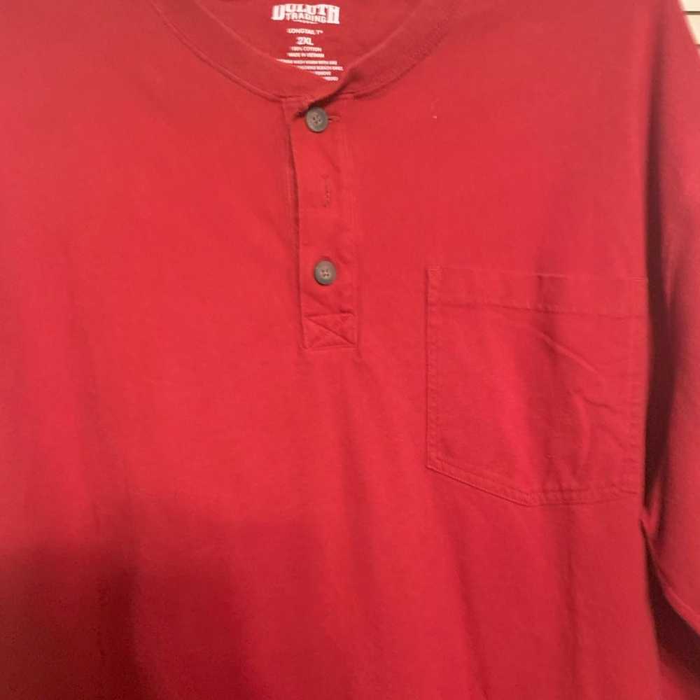 Duluth Trading long tail red t shirt size XXL - image 3