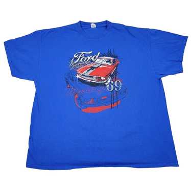Ford Shirt Mens XXL Blue Crewneck Muscle Car Raci… - image 1