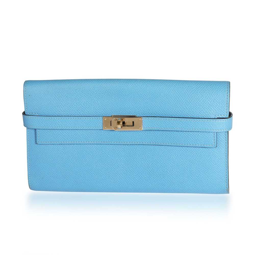 Hermes Hermes Blue Paradise Epsom Leather Kelly W… - image 1