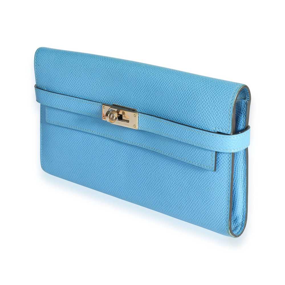 Hermes Hermes Blue Paradise Epsom Leather Kelly W… - image 2