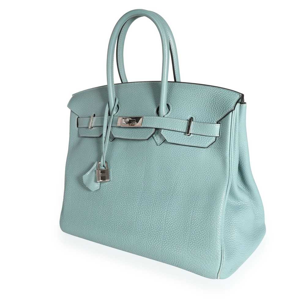 Hermes Hermes Bleu Ciel Togo Birkin 35 PHW - image 2