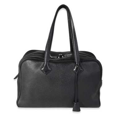 Hermes Hermes Black Cl√©mence Victoria II 35 PHW - image 1