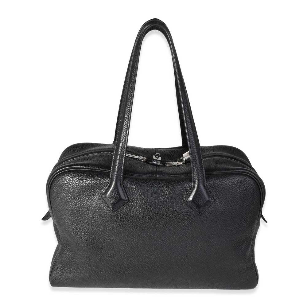 Hermes Hermes Black Cl√©mence Victoria II 35 PHW - image 3