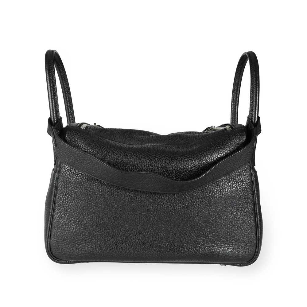 Hermes Hermes Black Cl√©mence Leather Lindy 30 PHW - image 3