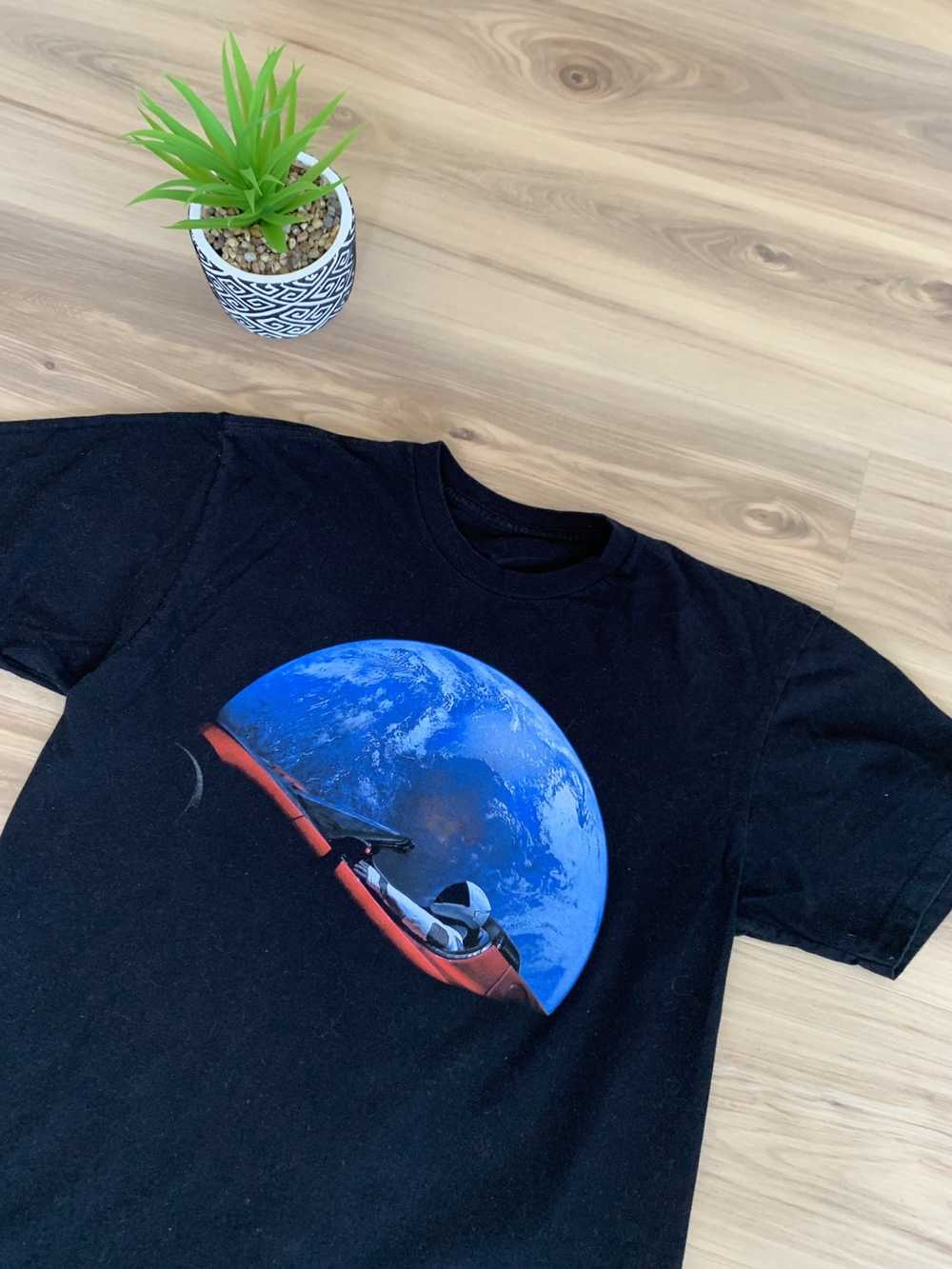 Streetwear Space-X Tesla in Space T-Shirt Black - image 2