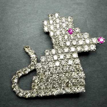 ビンテージ ブローチ 希少 美品 Dorothy Bauer ラインストーン Vintage Dorothy Bauer Rhinestone Bow Tie Pin Brooch. For