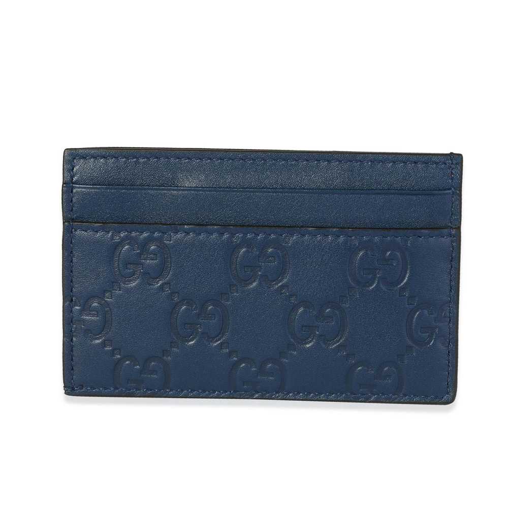 Gucci Gucci Navy Guccissima Leather NY Yankee Car… - image 3