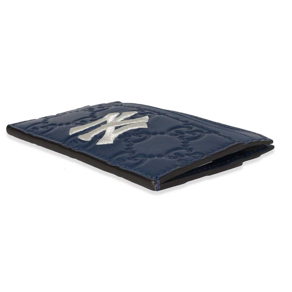 Gucci Gucci Navy Guccissima Leather NY Yankee Car… - image 7