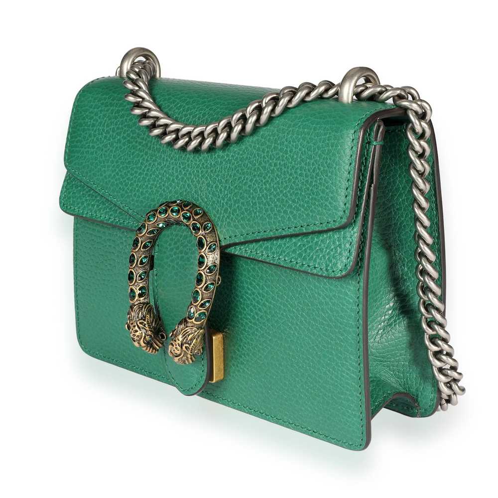 Gucci Gucci Green Leather & Crystal Mini Dionysus… - image 2