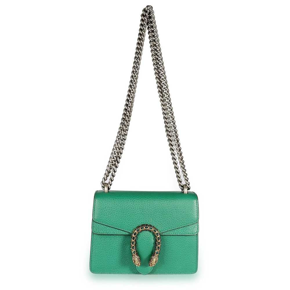 Gucci Gucci Green Leather & Crystal Mini Dionysus… - image 4