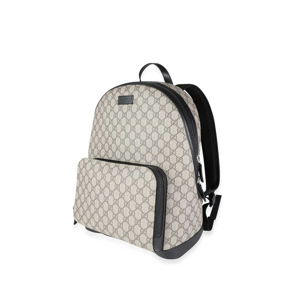 Gucci Gucci GG Supreme Canvas & Black Leather Ede… - image 2