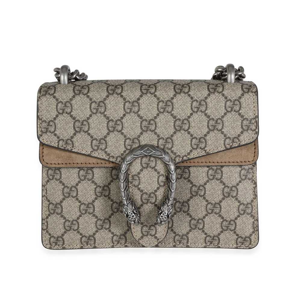 Gucci Gucci GG Supreme & Taupe Suede Mini Dionysu… - image 1