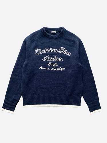 Dior Christian Dior Navy Atelier Wool Knitted Swe… - image 1