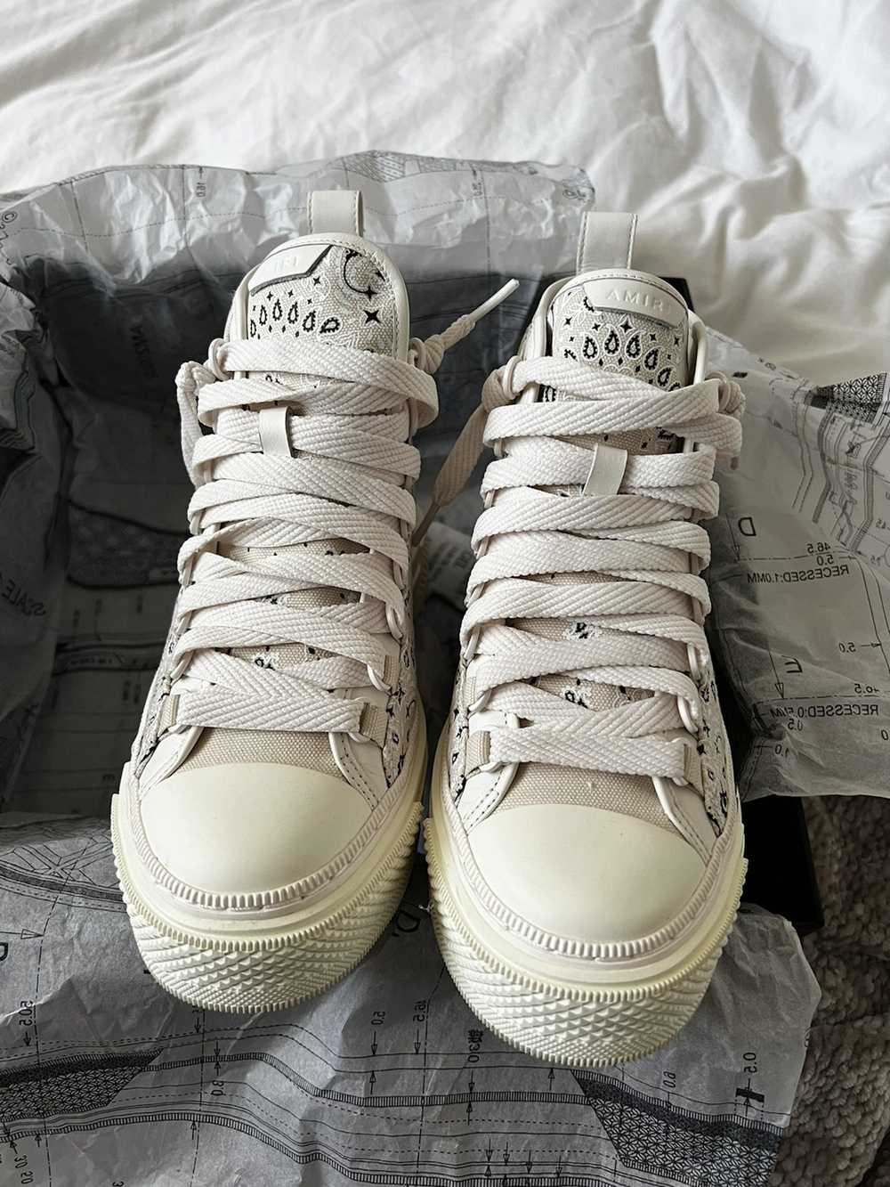 Amiri Amiri Beige Court Hi Sneakers - image 6