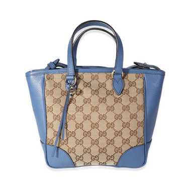 Gucci Gucci Caspian Blue Leather & Beige Guccissi… - image 1