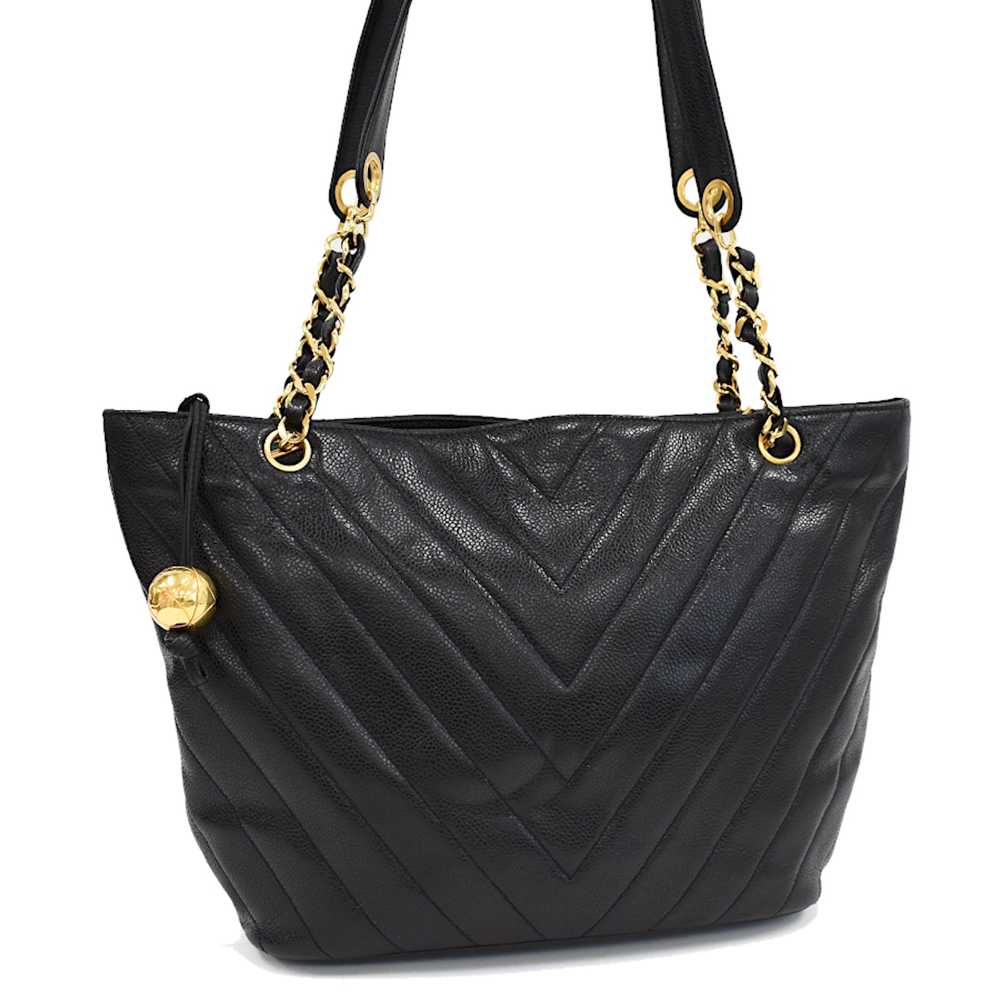 Chanel Chanel Chain Shoulder Tote Bag V Stitch Ca… - image 1