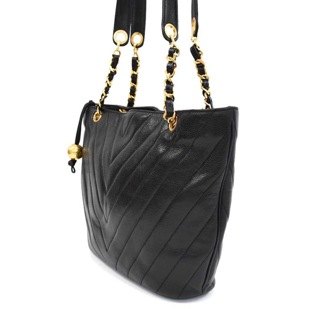 Chanel Chanel Chain Shoulder Tote Bag V Stitch Ca… - image 2