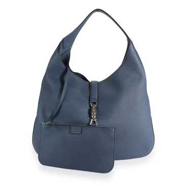 Gucci Gucci Blue Marine Leather Soft Jackie Hobo - image 1