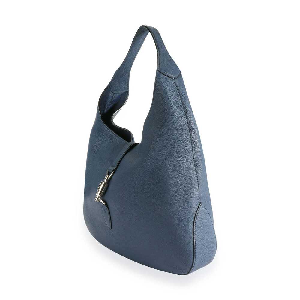 Gucci Gucci Blue Marine Leather Soft Jackie Hobo - image 2