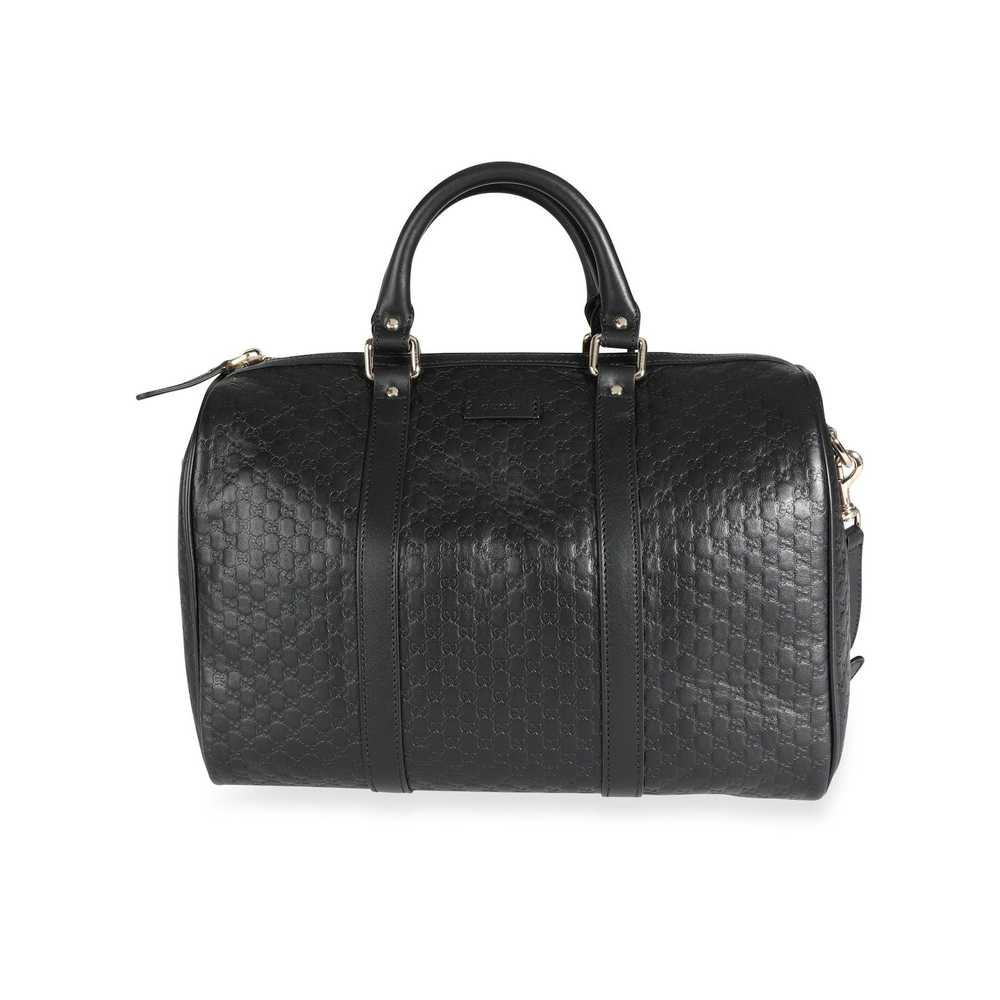 Gucci Gucci Black Microguccissima Leather Boston … - image 1