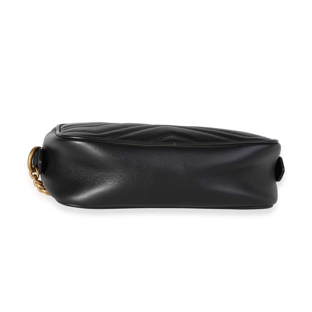 Gucci Gucci Black Matelassé Leather Mini GG Marmo… - image 5