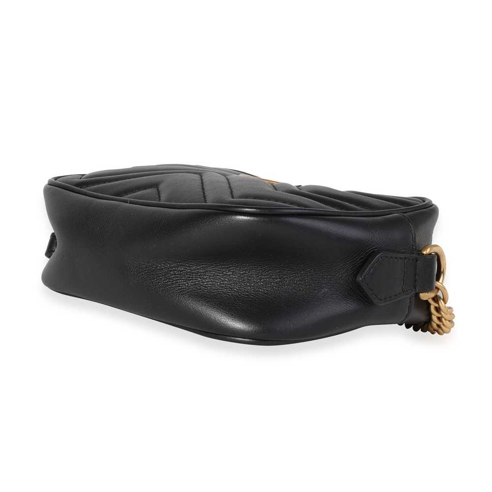 Gucci Gucci Black Matelassé Leather Mini GG Marmo… - image 6