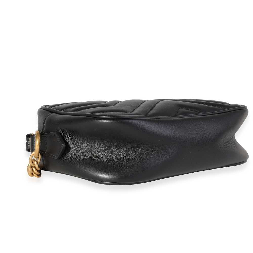 Gucci Gucci Black Matelassé Leather Mini GG Marmo… - image 7