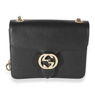 Gucci Gucci Black Leather Small GG Dollar Bag