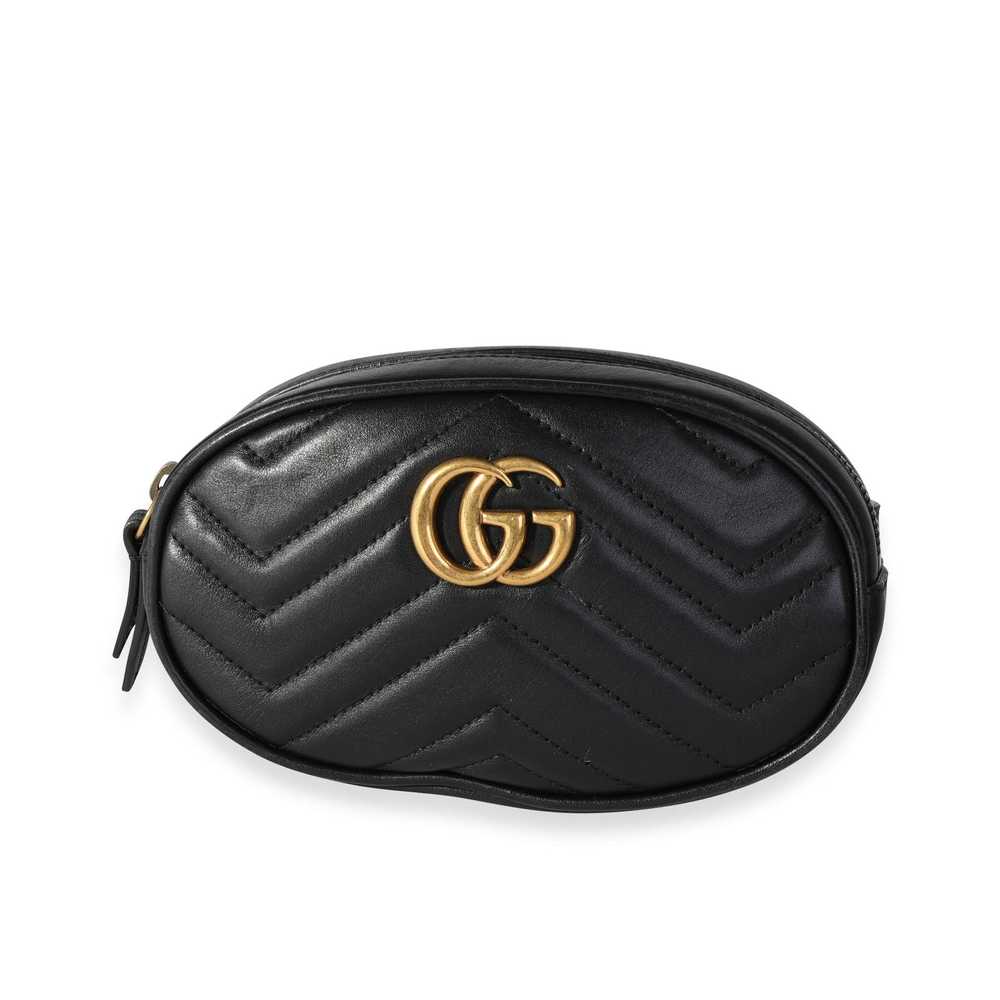 Gucci Gucci Black Matelassé Leather GG Marmont Be… - image 1