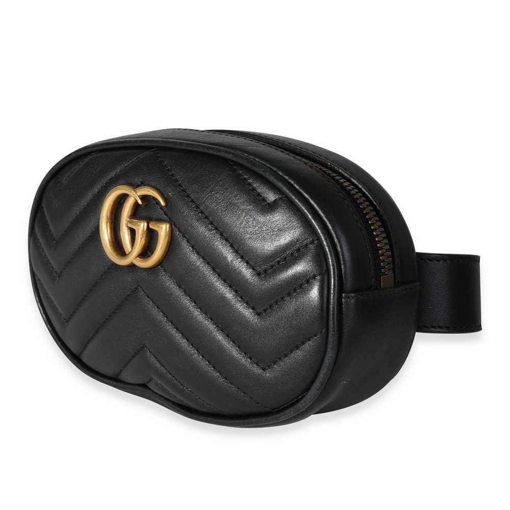 Gucci Gucci Black Matelassé Leather GG Marmont Be… - image 2