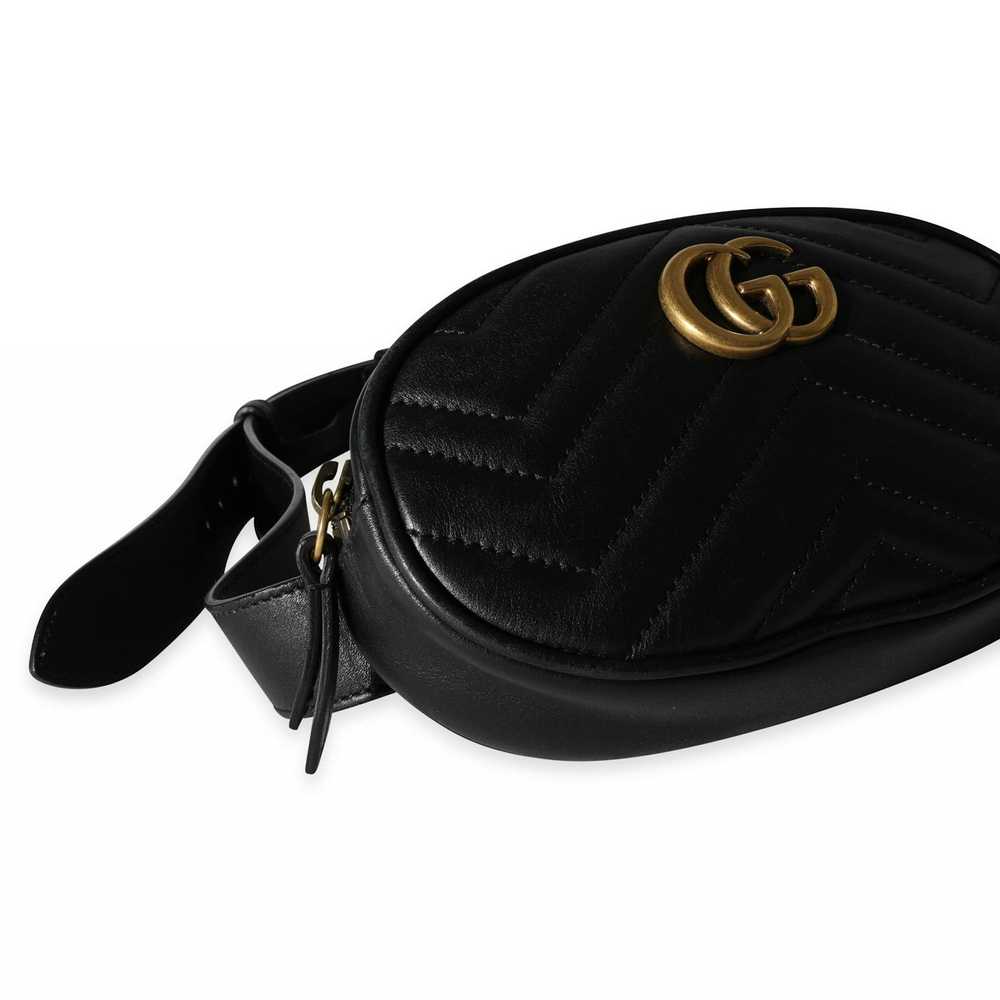 Gucci Gucci Black Matelassé Leather GG Marmont Be… - image 5