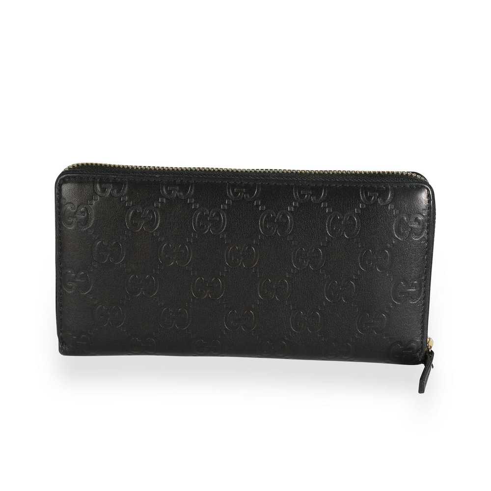 Gucci Gucci Black Guccissima Leather Zip Around W… - image 3