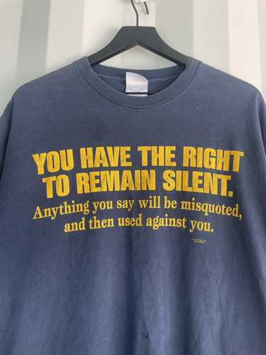 Vintage Right to remain silent tee FBI