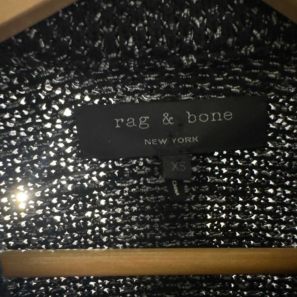 Rag & Bone RAG & BONE Black Silver Tweed Zip Swea… - image 3