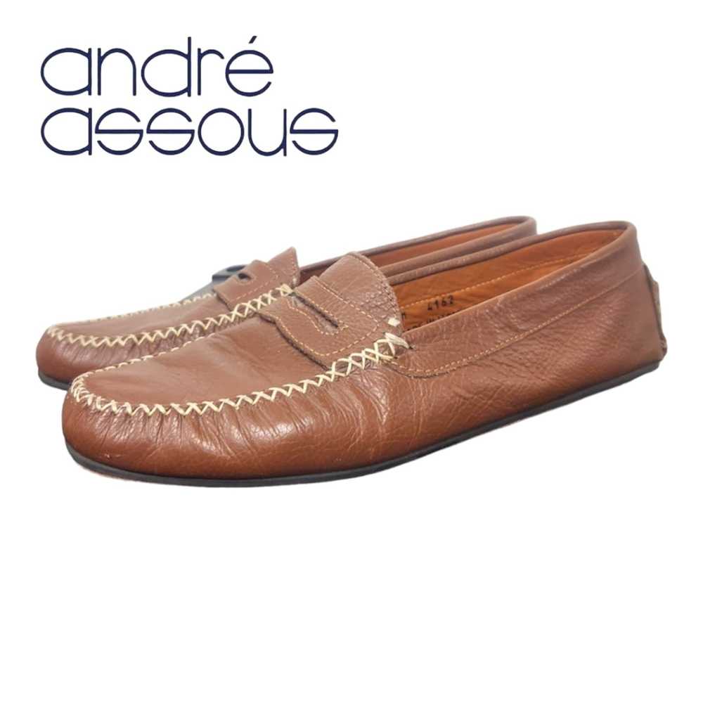 Vintage Andre Assous Collection Italian Brown Lea… - image 1