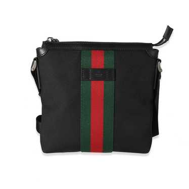 Gucci Gucci Black Canvas Web Techno Messenger Bag - image 1