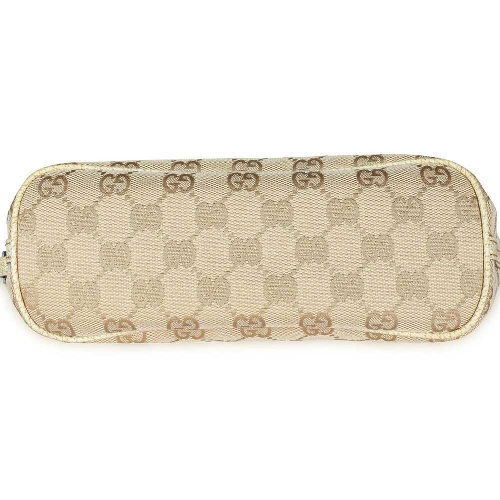 Gucci Gucci Beige GG Canvas & Leather Pochette - image 4